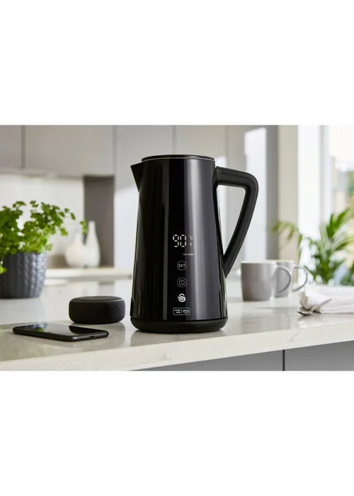 Swan Black Alexa Smart Kettle (1.5L) - One Size Image 3