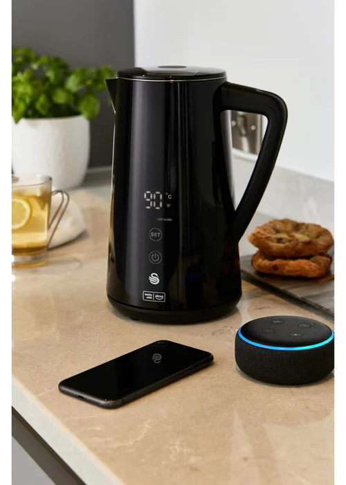 Swan Black Alexa Smart Kettle (1.5L) - One Size Image 2