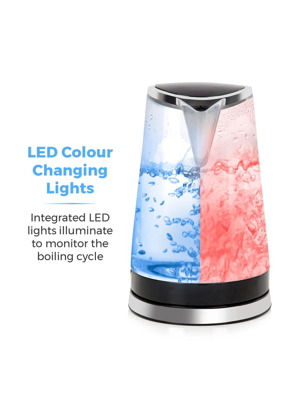 Tower LED Colour Changing Kettle - One Size Image 3