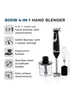 Tower Black 600W 4 in 1 Hand Blender - One Size Image 3