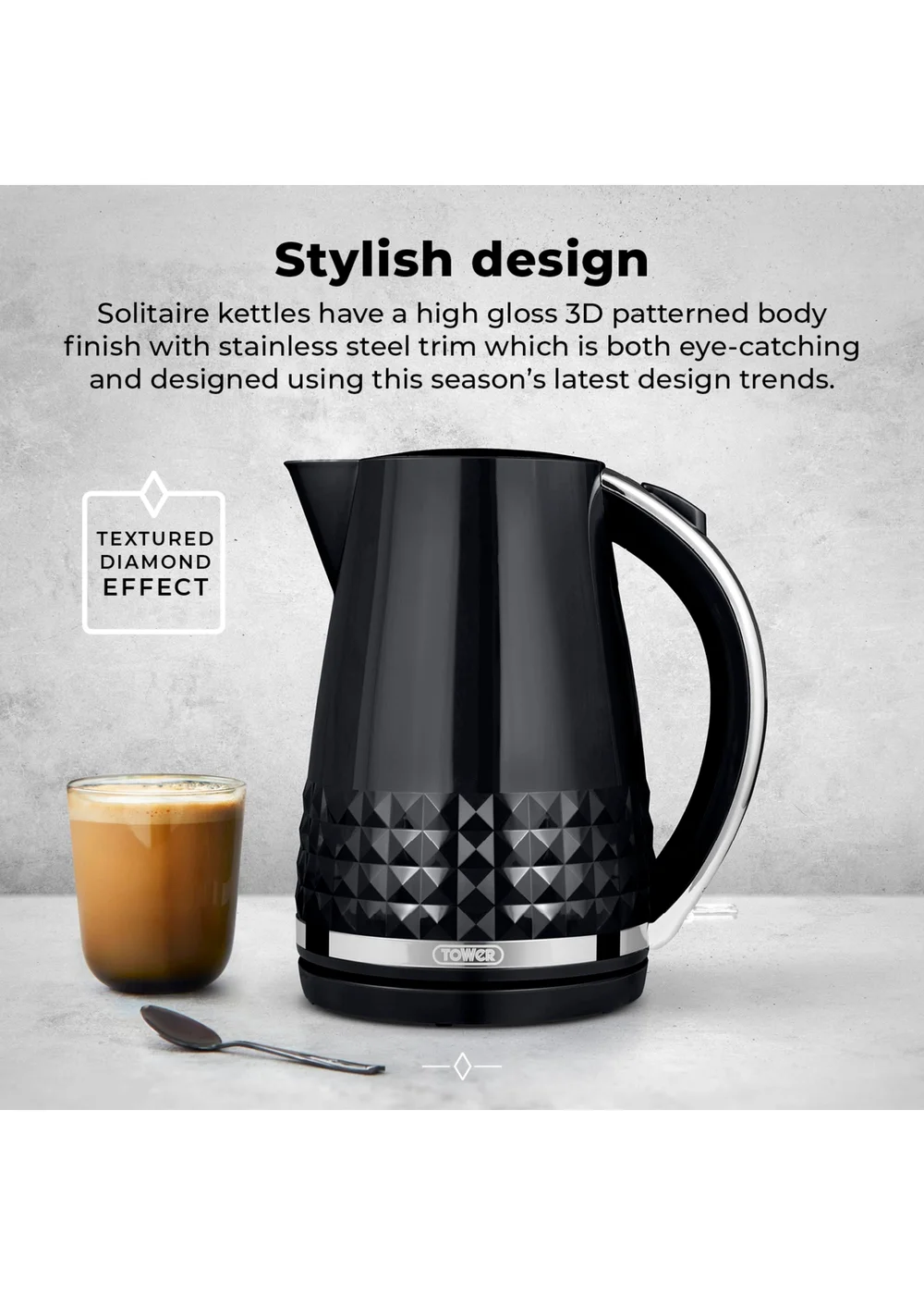 Tower Solitaire 3KW Kettle (1.5L) - One Size Image 3
