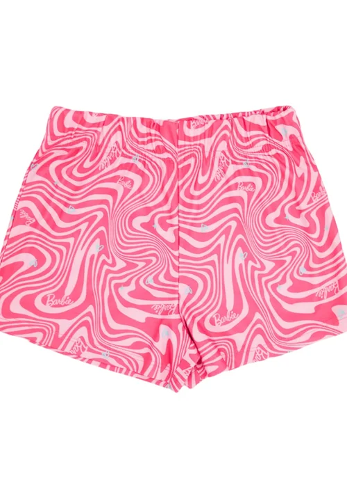 Barbie Girls Pink All-Over Print Short Sleeved Pyjama Set (3-12yrs) - Age 3-4 Years Image 5