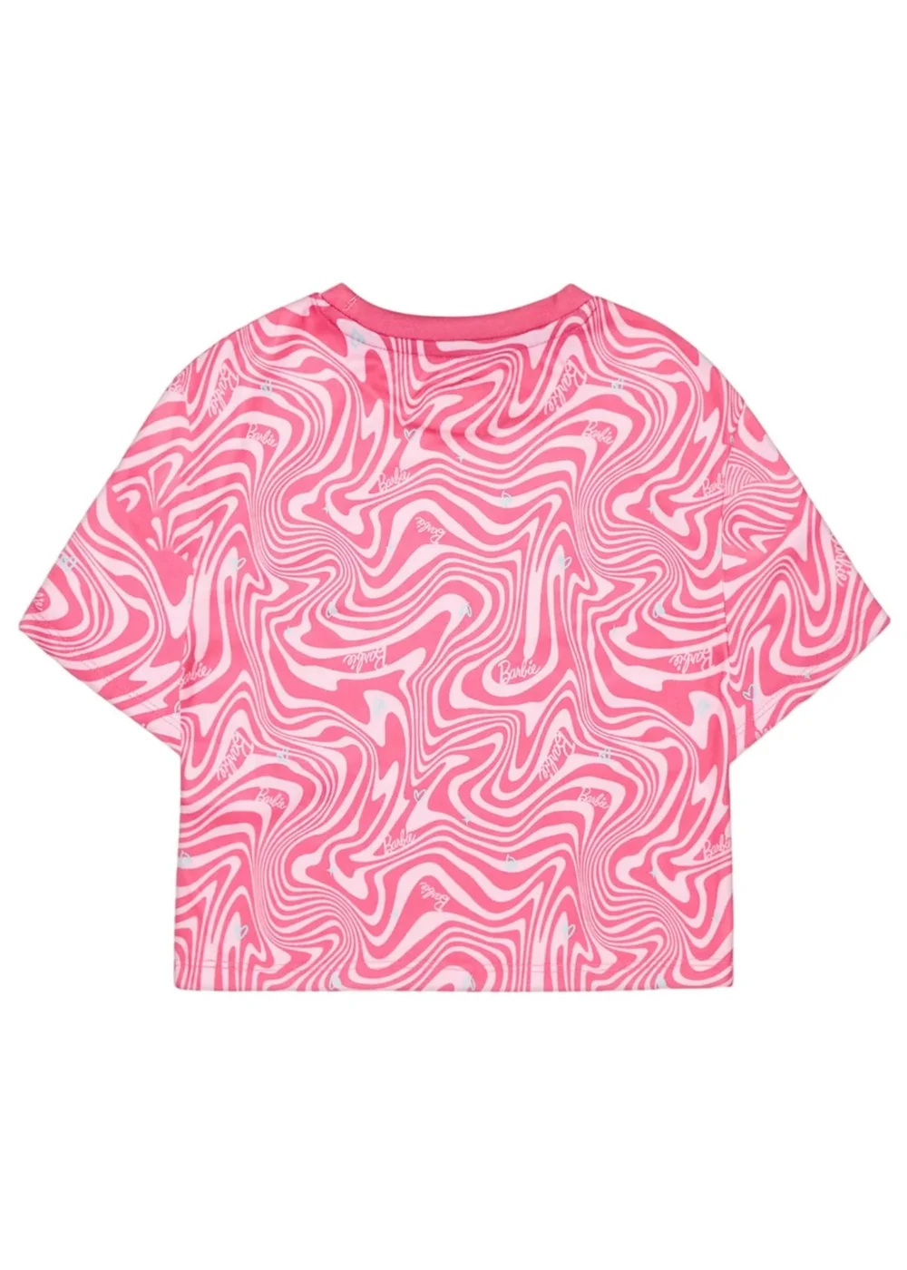 Barbie Girls Pink All-Over Print Short Sleeved Pyjama Set (3-12yrs) - Age 3-4 Years Image 2