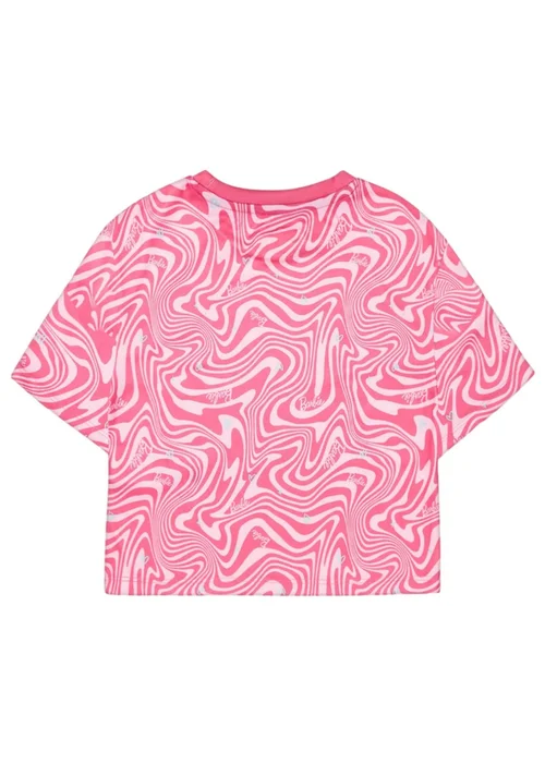 Barbie Girls Pink All-Over Print Short Sleeved Pyjama Set (3-12yrs) - Age 3-4 Years Image 2