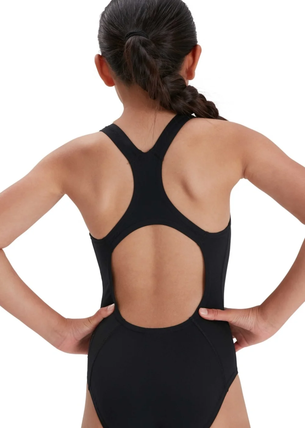 Speedo Kids Black Medalist Eco Endurance One Piece Swimsuit (13-16yrs) - Age 13-14 Years Image 3