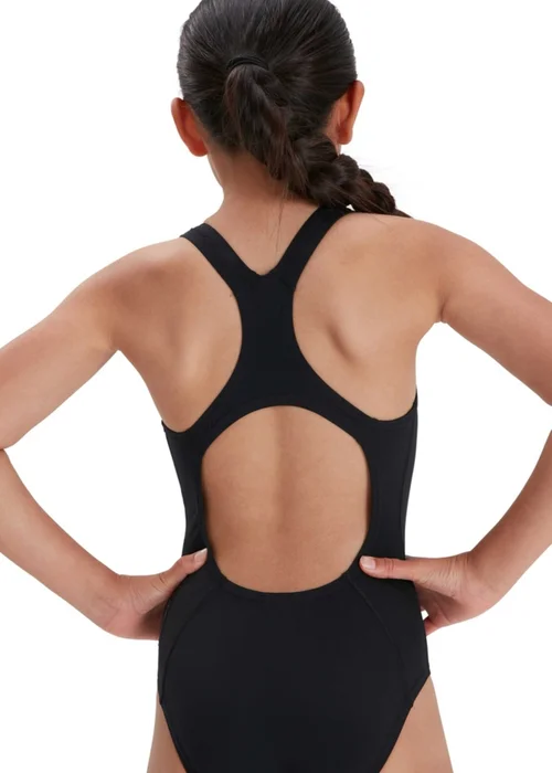 Speedo Kids Black Medalist Eco Endurance One Piece Swimsuit (13-16yrs) - Age 13-14 Years Image 3