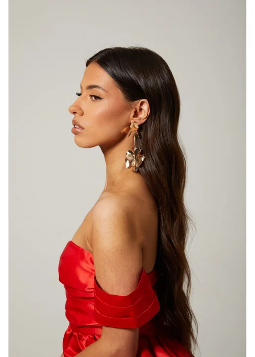 Madein Gold Flower Drop Earrings - One Size Image 5