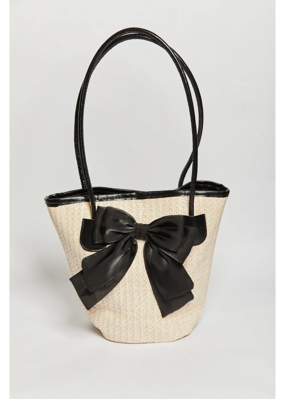 Madein Bow Raffia Shoulder Bag - One Size Image 3