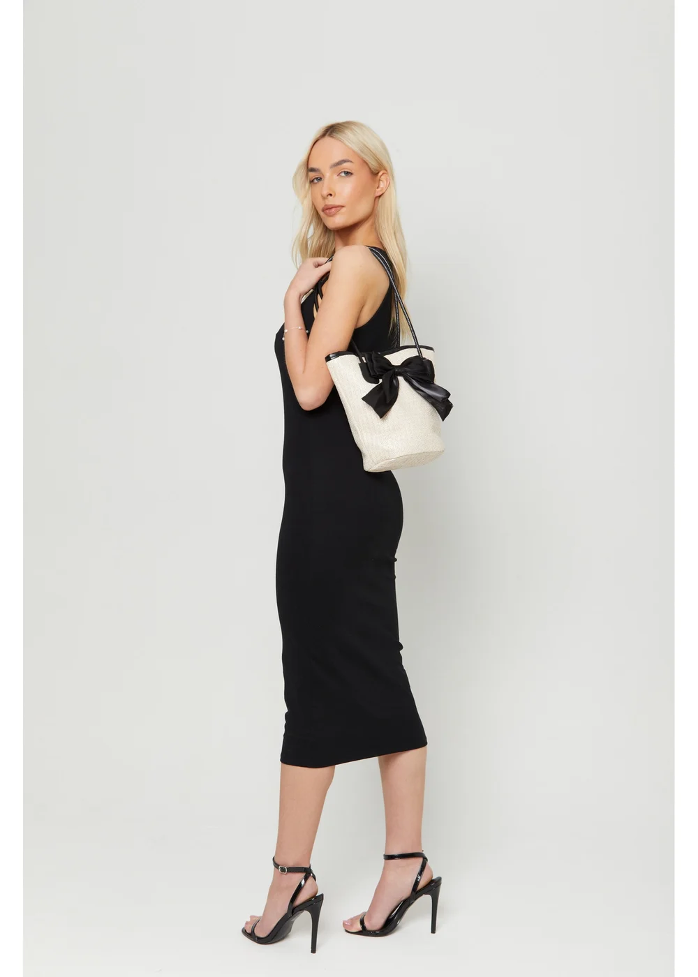 Madein Bow Raffia Shoulder Bag - One Size Image 2