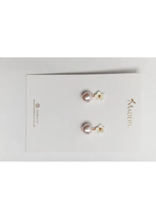 Madein Ivory Flower Drop Earrings - One Size Image 3