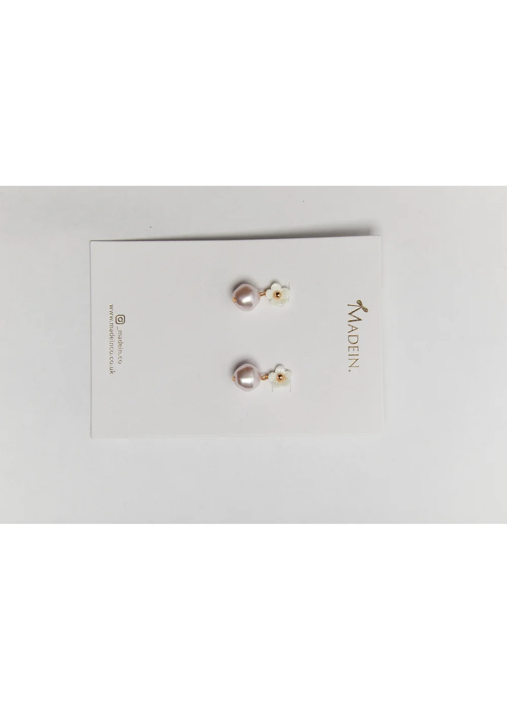 Madein Ivory Flower Drop Earrings - One Size Image 4