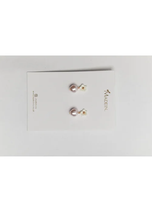 Madein Ivory Flower Drop Earrings - One Size Image 4