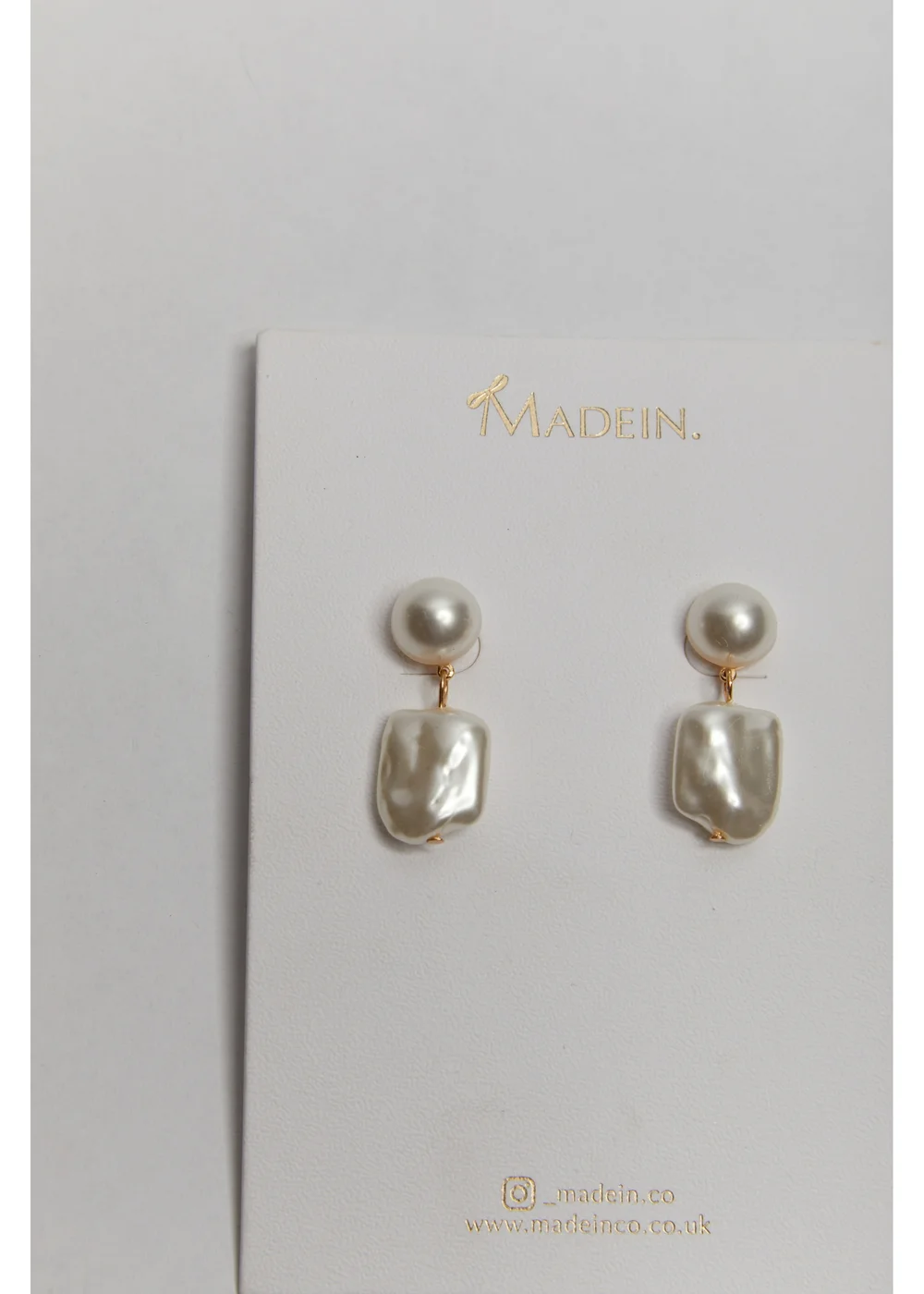 Madein Ivory Pearl Drop Earrings - One Size Image 3