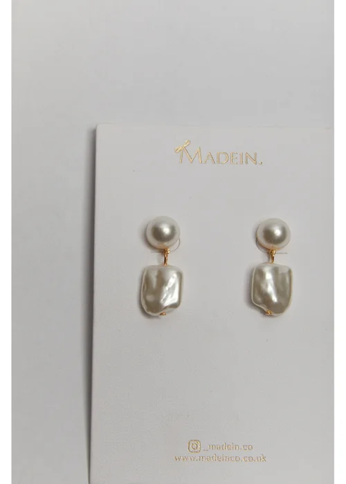 Madein Ivory Pearl Drop Earrings - One Size Image 3