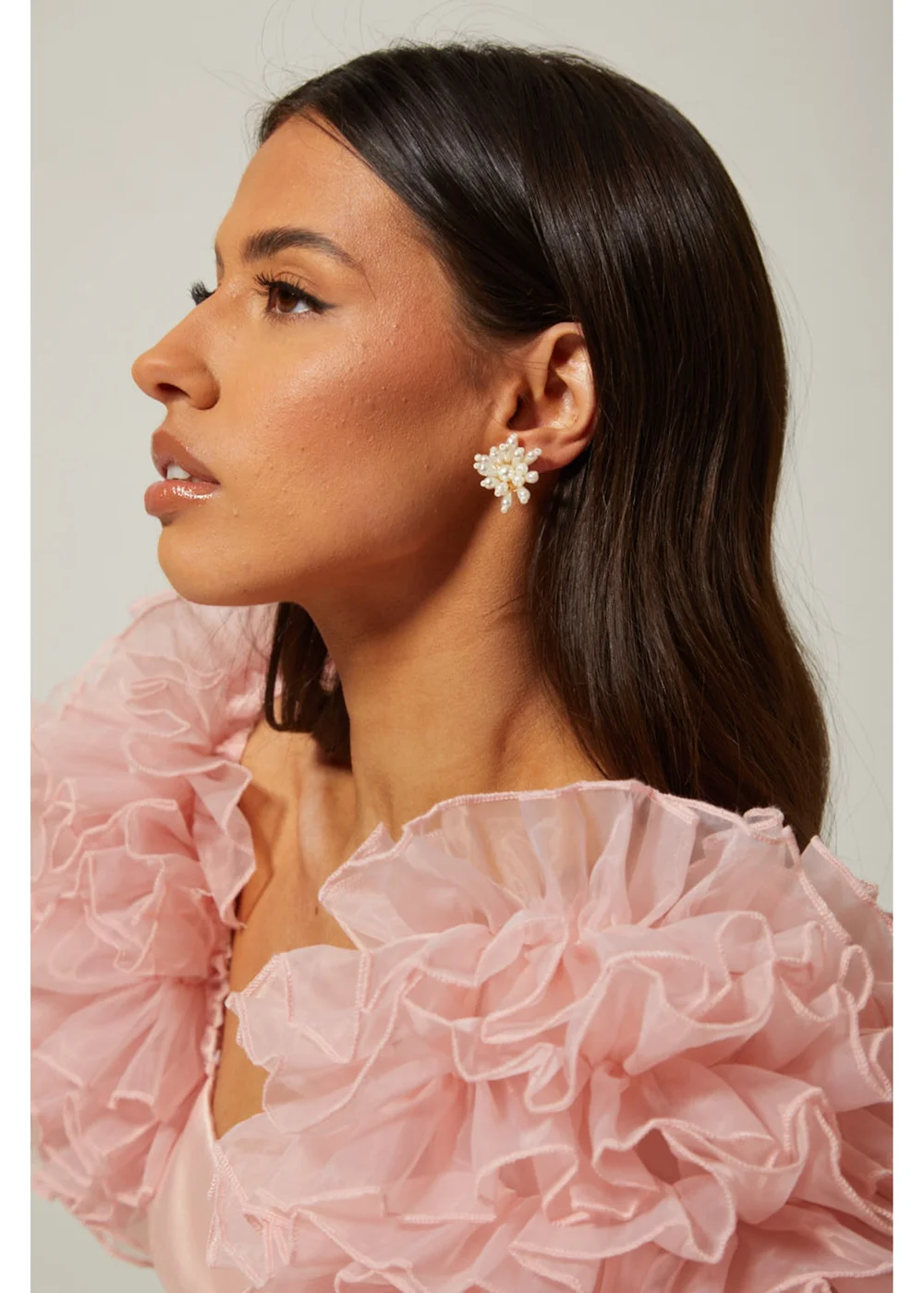 Madein Ivory Pearl Flower Earrings - One Size Image 1