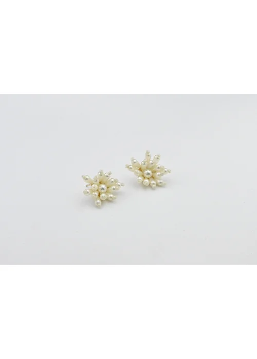 Madein Ivory Pearl Flower Earrings - One Size Image 5