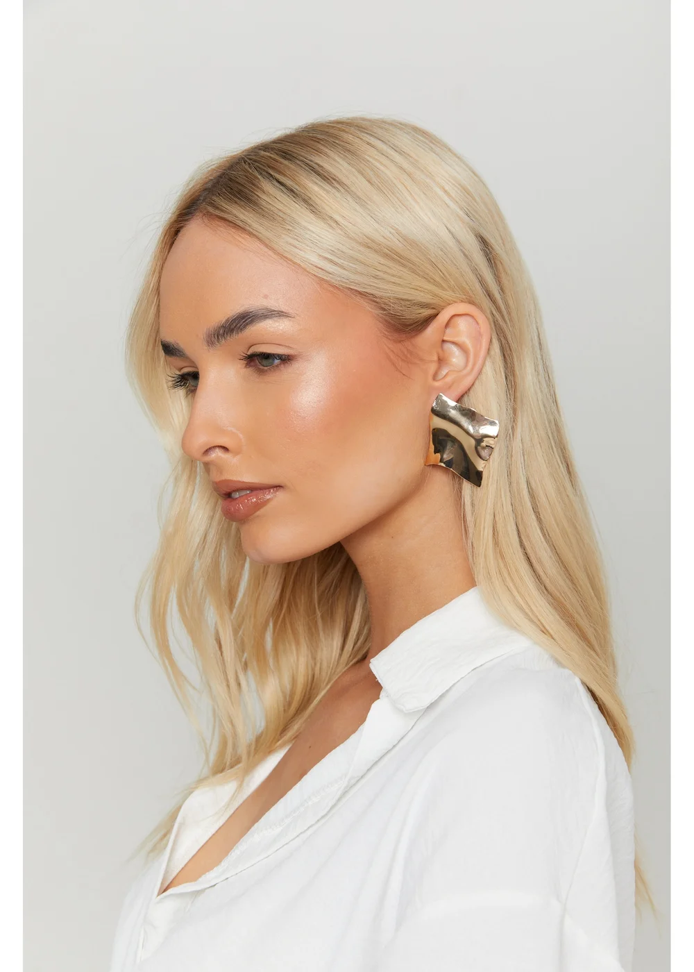 Madein Gold Pressed Metal Earrings - One Size Image 1