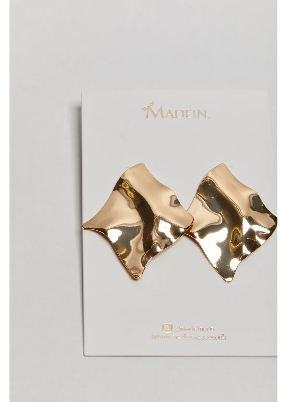 Madein Gold Pressed Metal Earrings - One Size Image 4