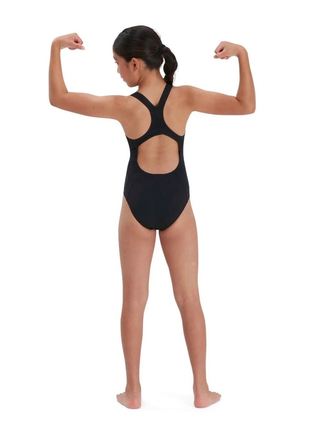 Speedo Kids Black Medalist Eco Endurance One Piece Swimsuit (5-12yrs) - Age 5-6 Years Image 2