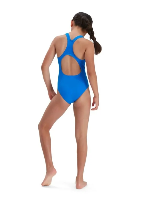 Speedo Kids Blue Floral Medalist Eco Endurance One Piece Swimsuit (5-12yrs) - Age 5-6 Years Image 2