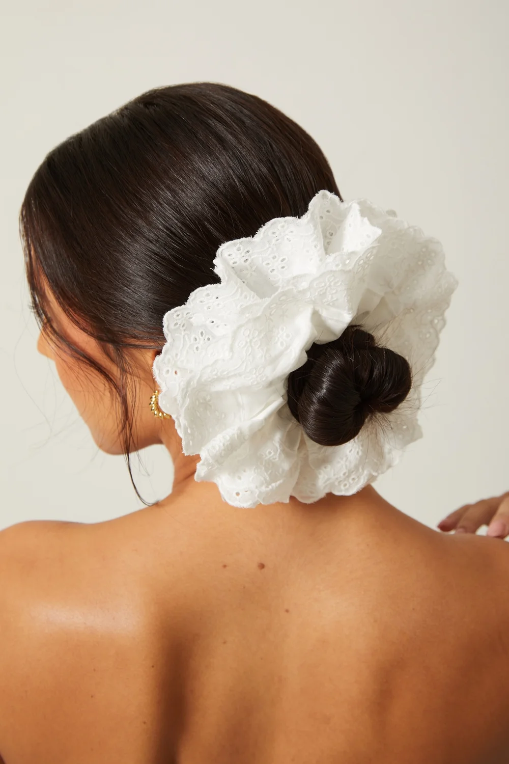 Madein Ivory Broderie Scrunchie - One Size Image 2
