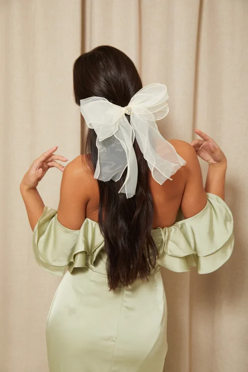 Madein Ivory Bow Hair Clip - One Size Image 1