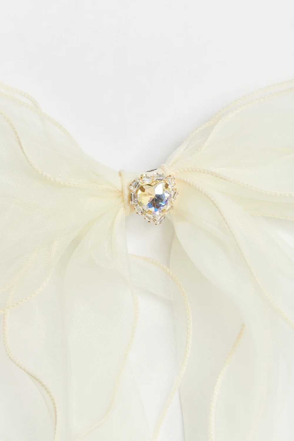 Madein Ivory Bow Hair Clip - One Size Image 4