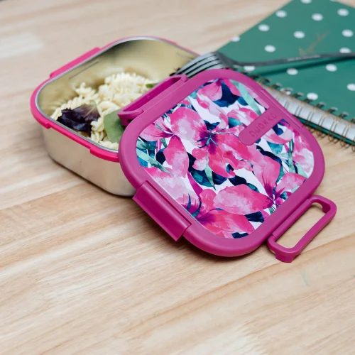 Quokka Pink Blossom Stainless Steel Lunch Box - One Size Image 4