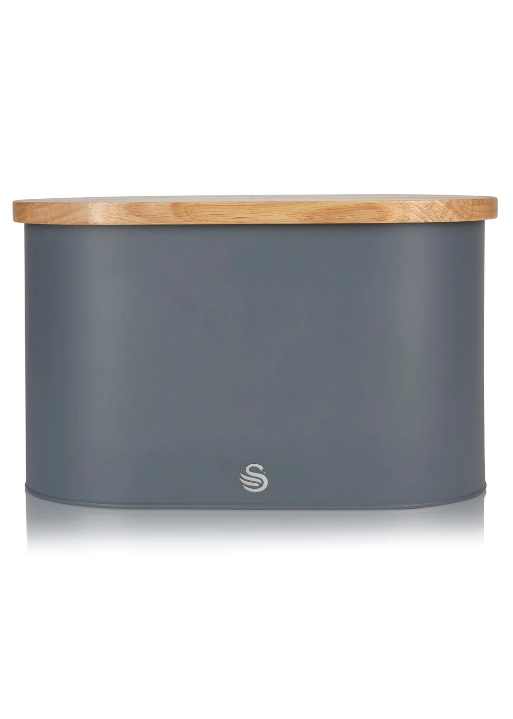 Swan Nordic Oval Bread Bin With Cutting Board Lid - One Size Image 1