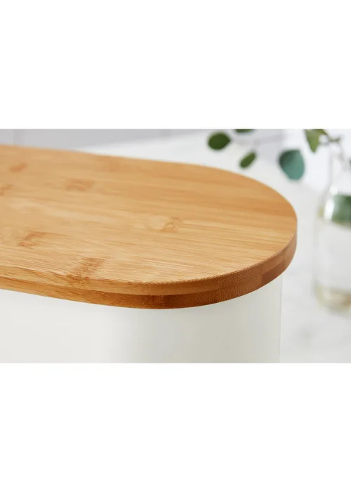 Swan Nordic Oval Bread Bin With Cutting Board Lid - One Size Image 3