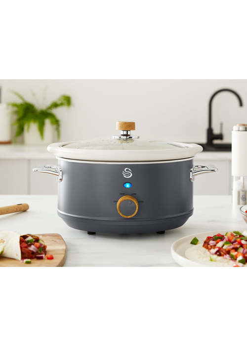 Swan 3.5L Slow Cooker Nordic Grey - One Size Image 3