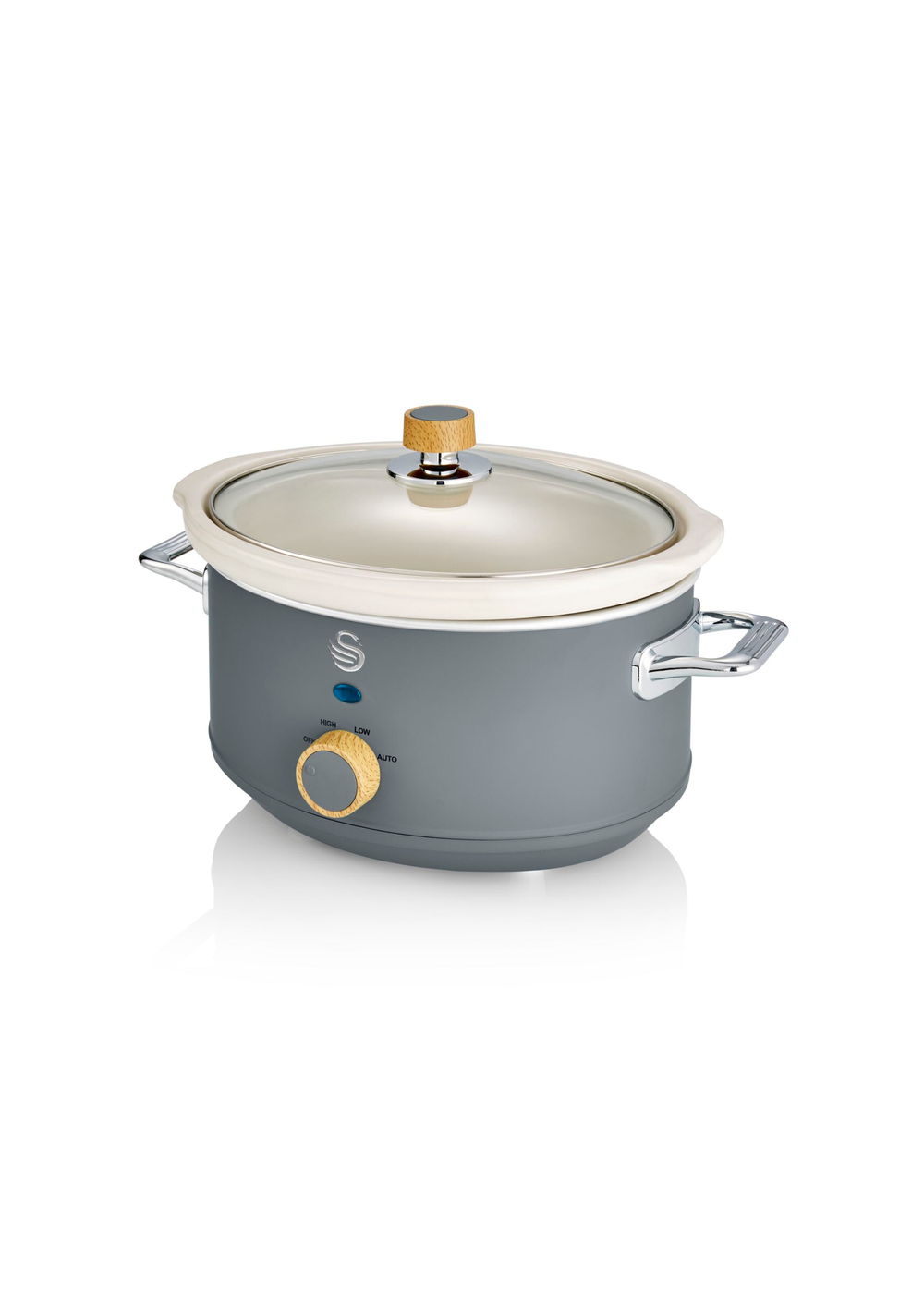 Swan 3.5L Slow Cooker Nordic Grey - One Size Image 1