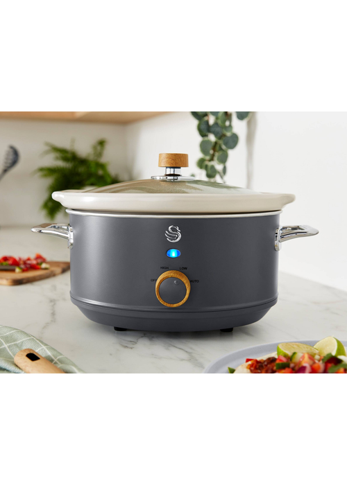 Swan 3.5L Slow Cooker Nordic Grey - One Size Image 2