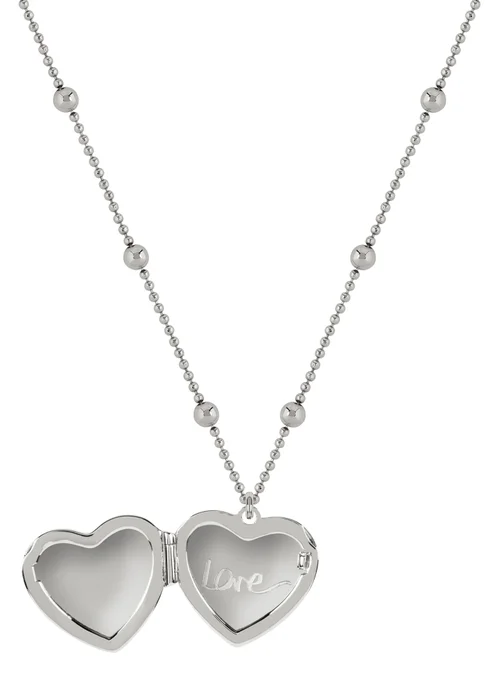 Radley London Silver Plated Bobble Chain Heart Locket Necklace - One Size Image 2