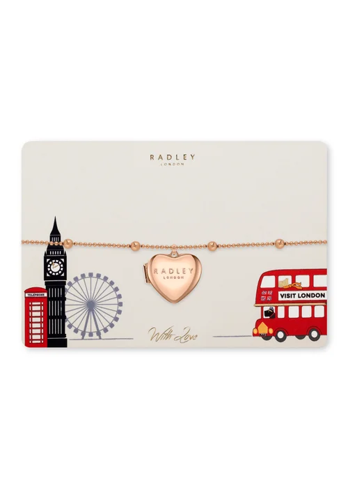 Radley London 18ct Rose Gold Heart Shaped Locket Necklace - One Size Image 4