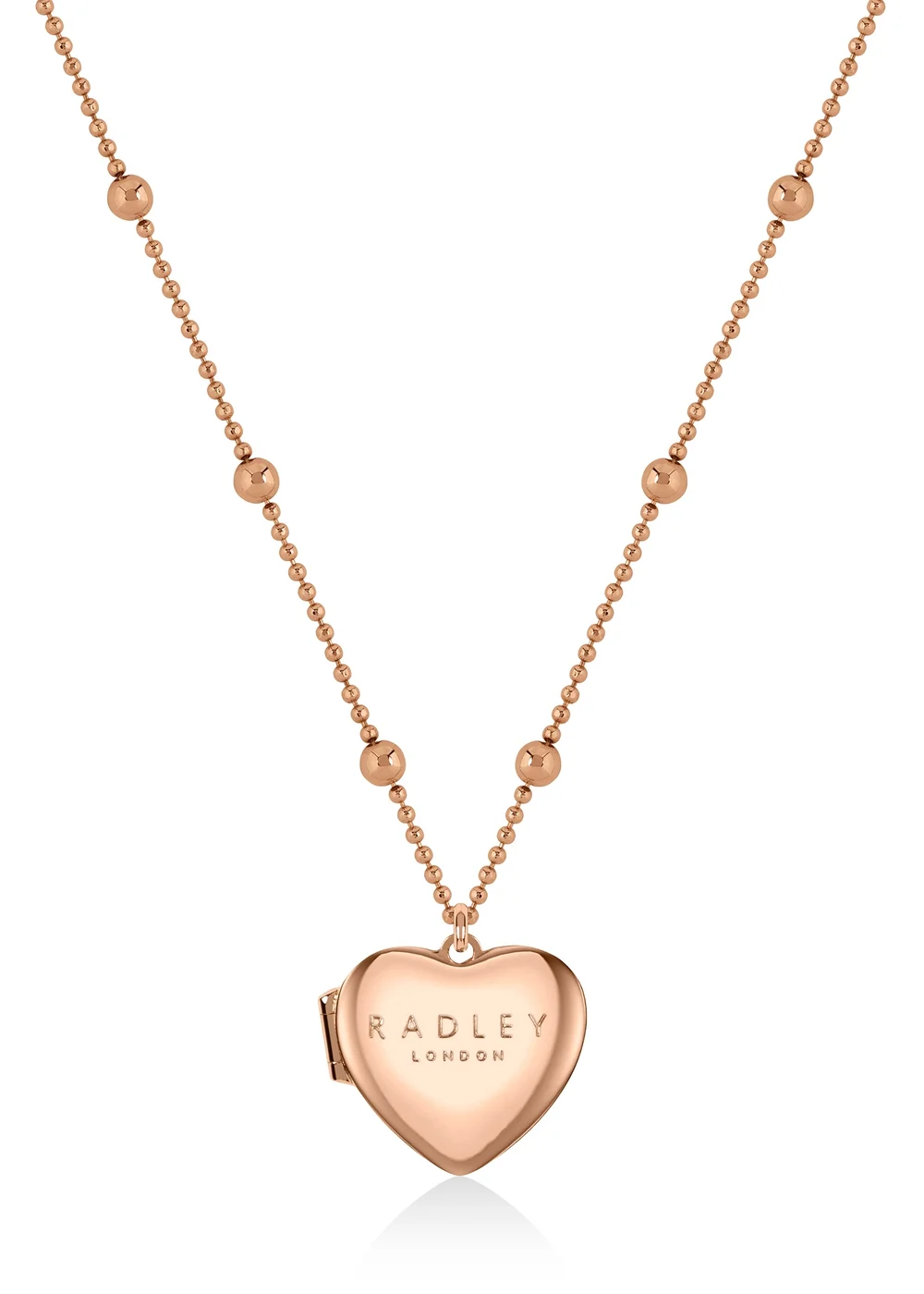 Radley London 18ct Rose Gold Heart Shaped Locket Necklace - One Size Image 1