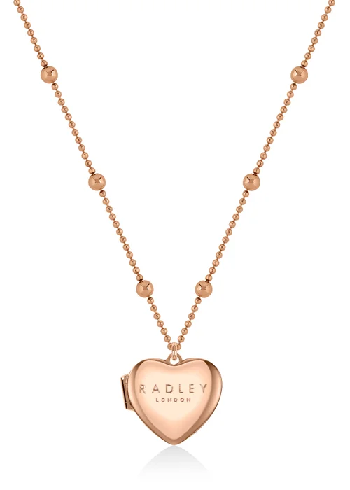 Radley London 18ct Rose Gold Heart Shaped Locket Necklace - One Size Image 1