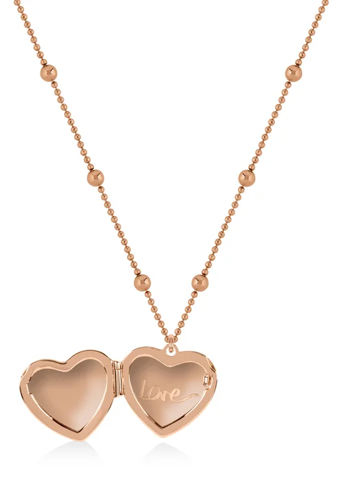 Radley London 18ct Rose Gold Heart Shaped Locket Necklace - One Size Image 2