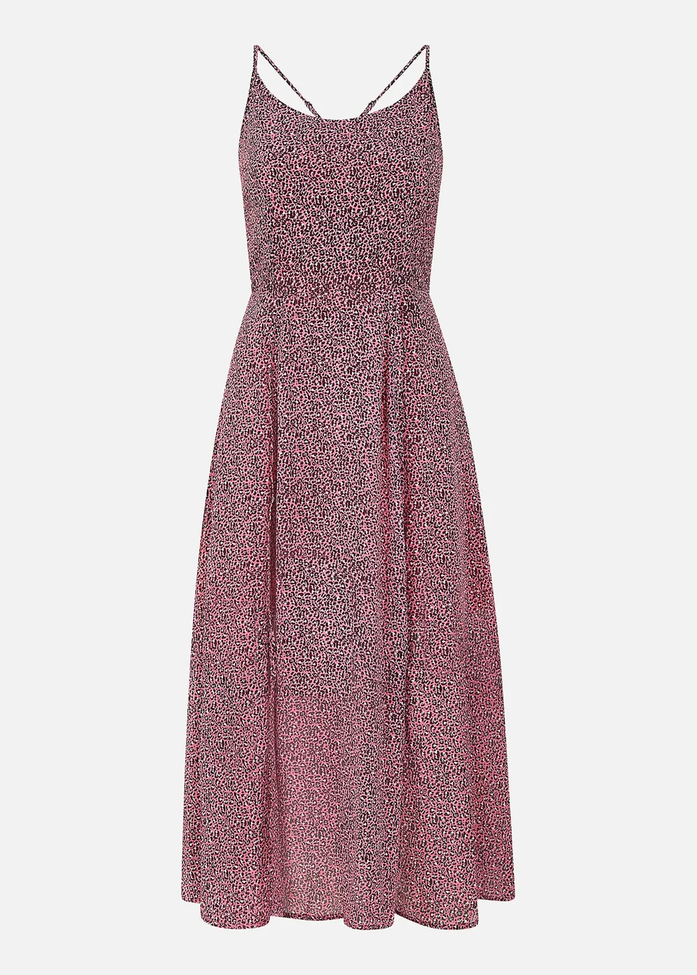 Yumi Pink Leopard Print Midi Sundress - 8 Image 3