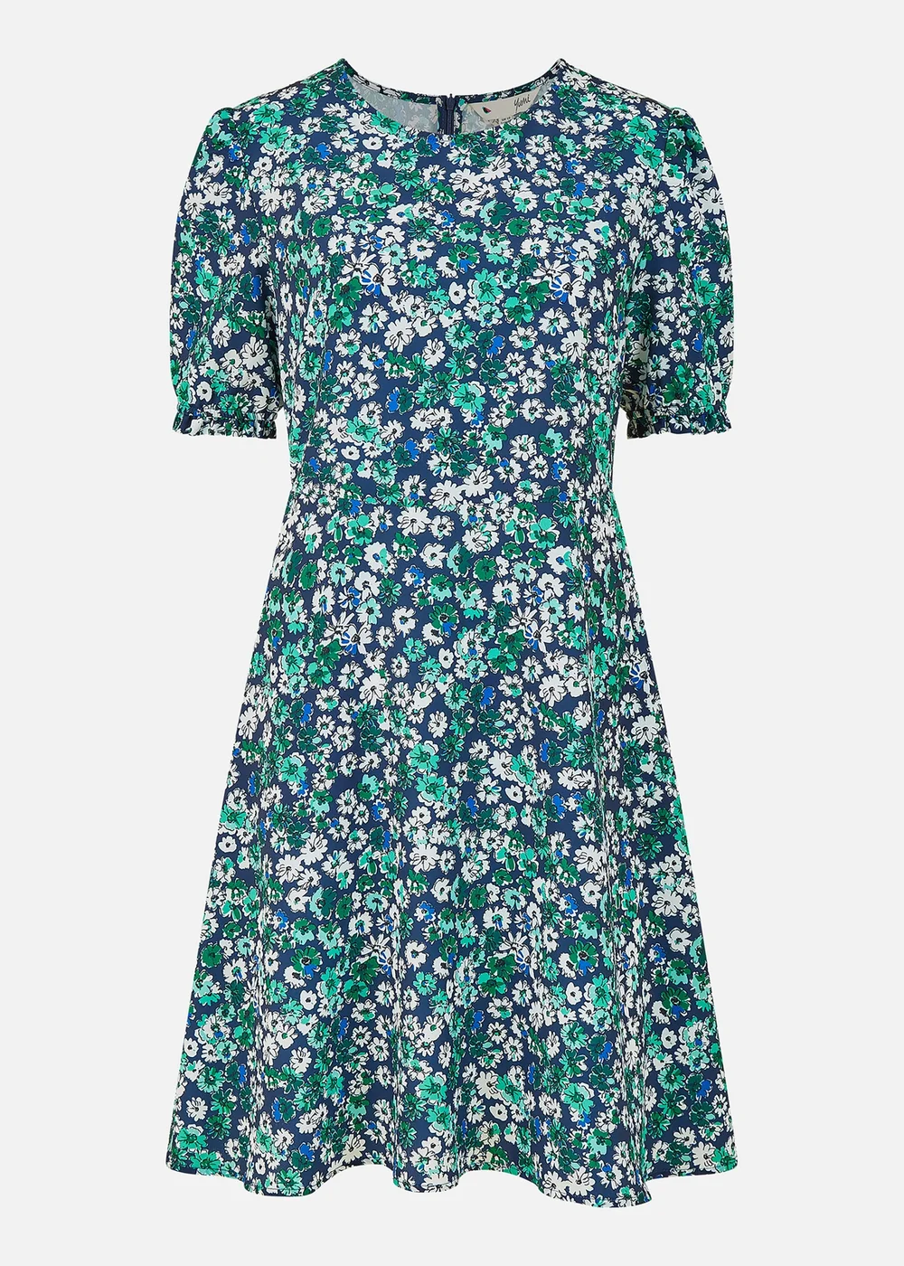 Yumi Green Daisy Print Skater Dress - 8 Image 3