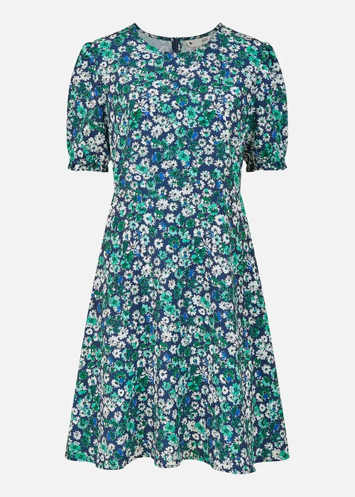 Yumi Green Daisy Print Skater Dress - 8 Image 3