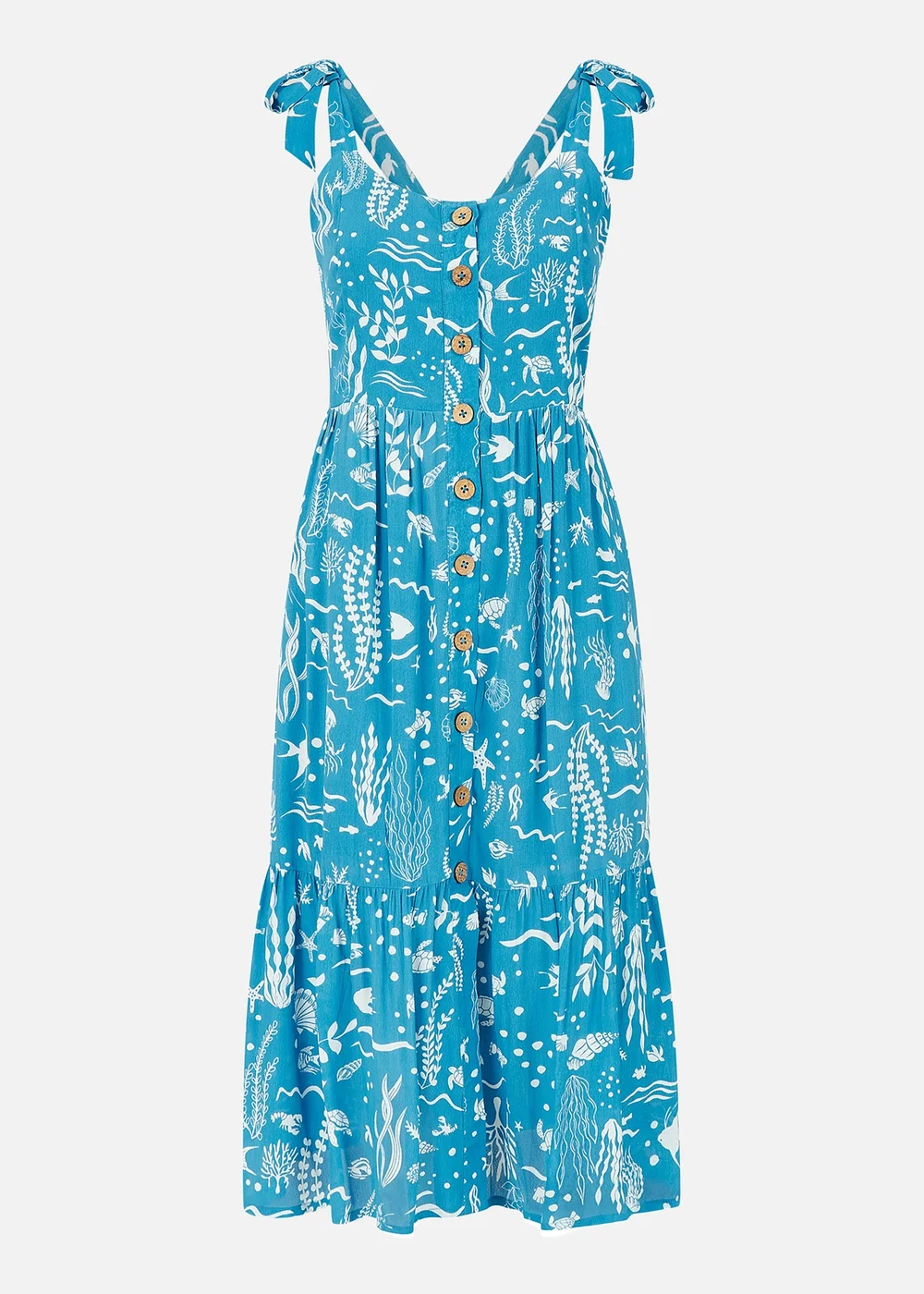 Yumi Blue Sealife Print Sundress - 8 Image 3