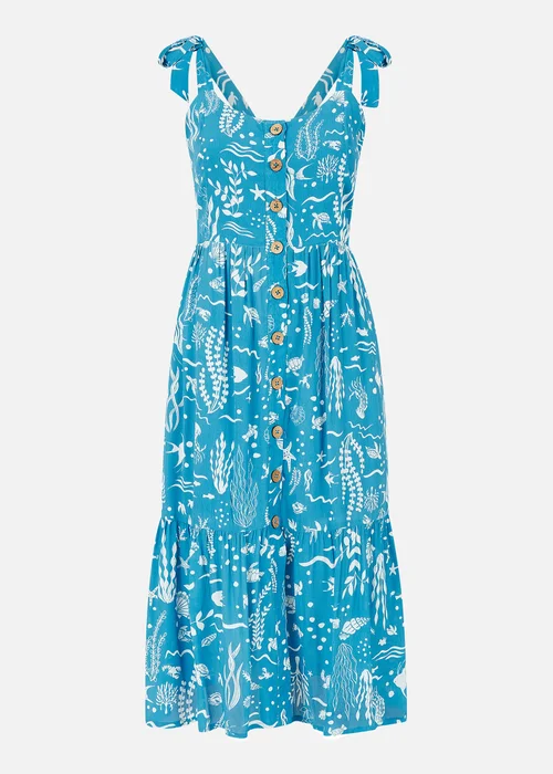 Yumi Blue Sealife Print Sundress - 8 Image 3