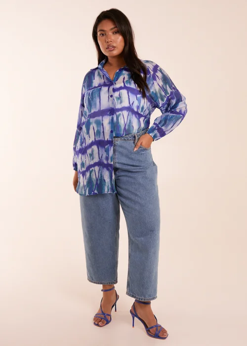 Blue Vanilla Curve Blue Tie Dye Shirt - 18-20 Image 4