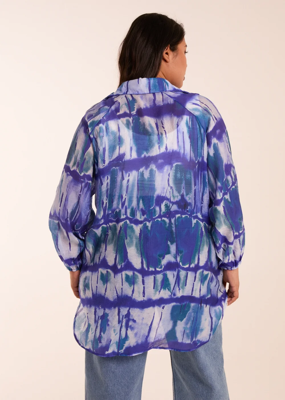 Blue Vanilla Curve Blue Tie Dye Shirt - 18-20 Image 2