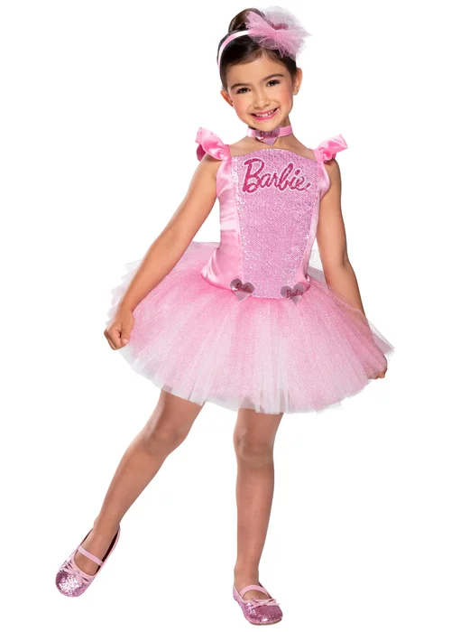 Rubies Kids Barbie Ballerina Fancy Dress Costume (3-8 yrs) - 7-8 Yrs Image 1