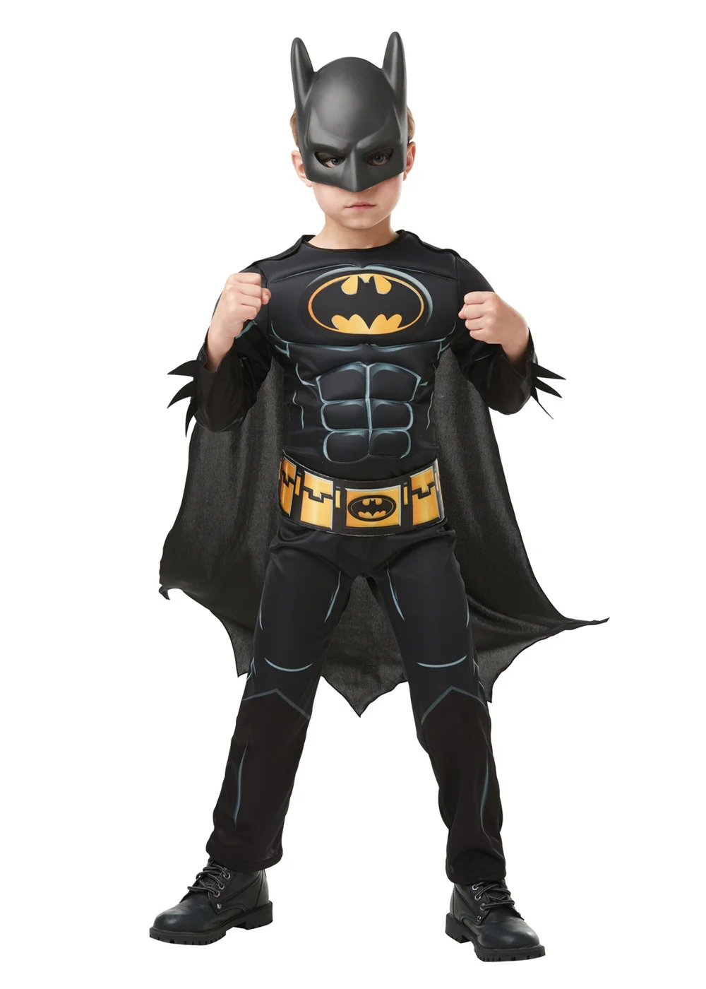 Rubies Kids Batman Fancy Dress Black Costume (3-8 yrs) - 7-8 Yrs Image 2