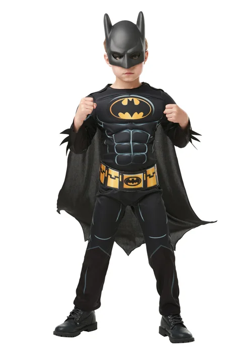 Rubies Kids Batman Fancy Dress Black Costume (3-8 yrs) - 7-8 Yrs Image 2