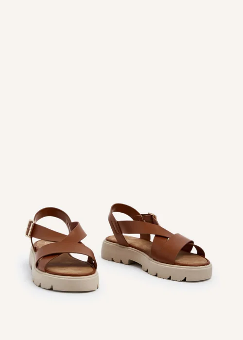 Linzi Blake Tan Faux Leather Chunky Sandal - 3 Image 3