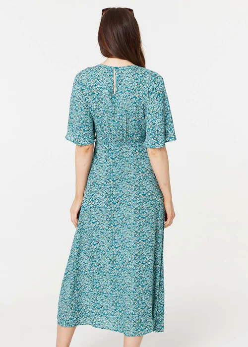 Izabel London Light Green Ditsy Floral 1/2 Sleeve Midi Dress - 8 Image 2